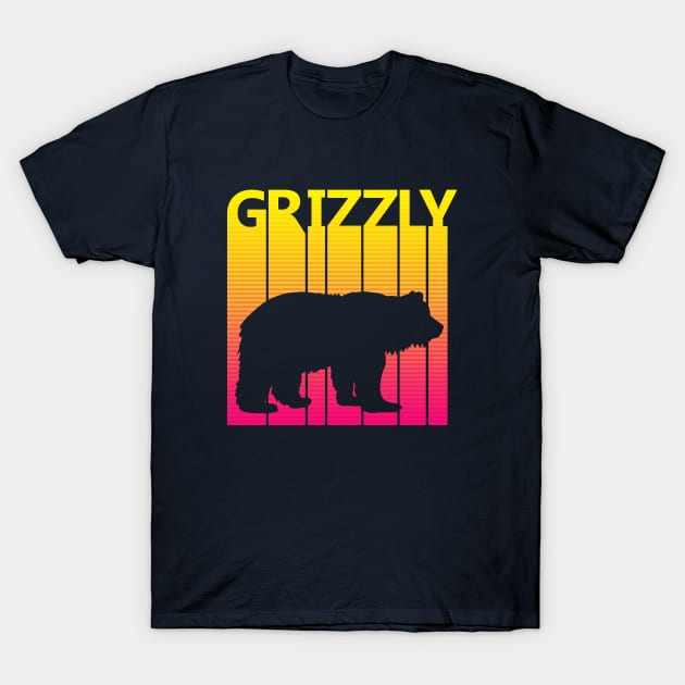 Vintage Retro Grizzly Gift T-Shirt by GWENT